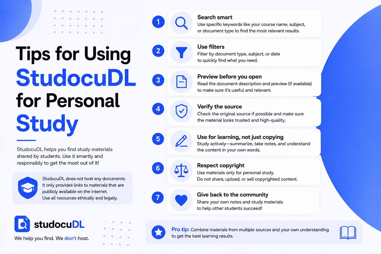 Tips for Using StudocuDL for Personal Study